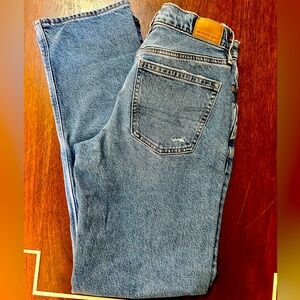 Relaxed fix, stretch, wide leg jeans